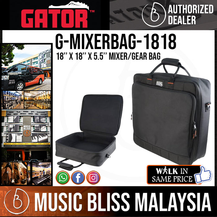 Gator G-MIXERBAG-1818 Mixer Bag fits Behringer Xenyx QX2442USB & X2442USB - Music Bliss Malaysia