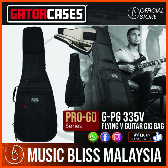 Gator G-PG-335V Pro-Go Ultimate Gig Bag for 335 Guitars - Black (GPG335V) - Music Bliss Malaysia