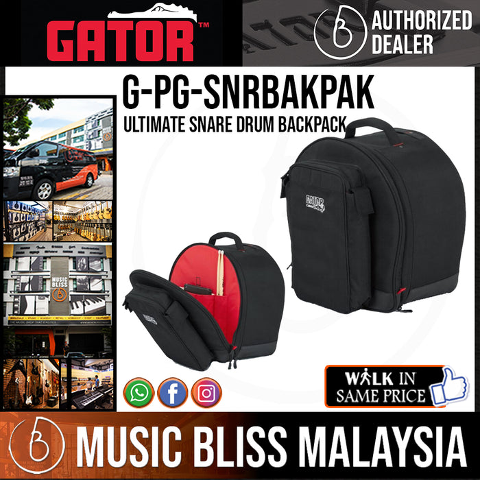 Gator Pro-Go Ultimate Snare Drum Backpack *Crazy Sales Promotion* - Music Bliss Malaysia