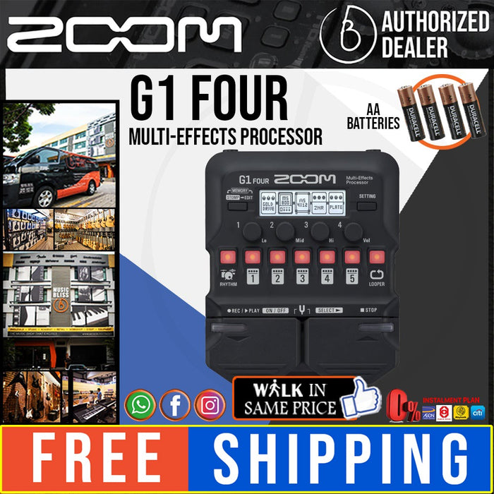 Zoom G1 FOUR Multi-effects Processor | Music Bliss Malaysia