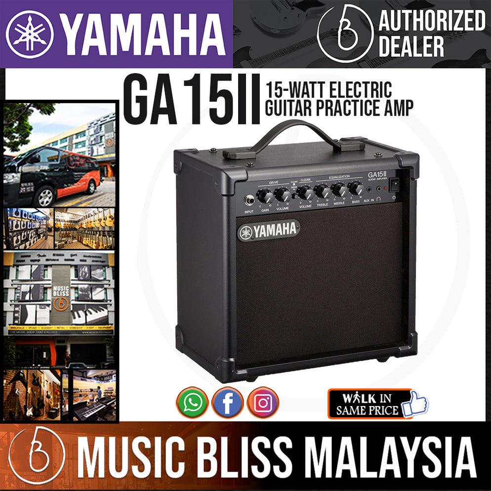Yamaha GA15II 15Watt Electric Guitar Practice Amp Music Bliss Malaysia