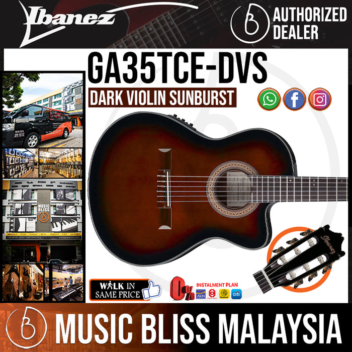 Ibanez GA35TCE - Dark Violin Sunburst (GA35TCE-DVS) - Music Bliss Malaysia