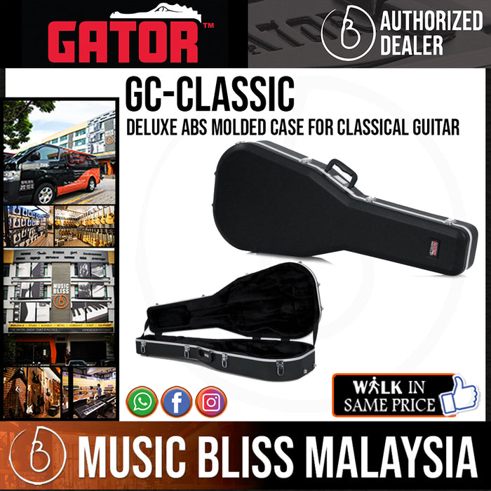 Gator GC-CLASSIC Deluxe ABS Molded Case for Classical Guitar - Music Bliss Malaysia