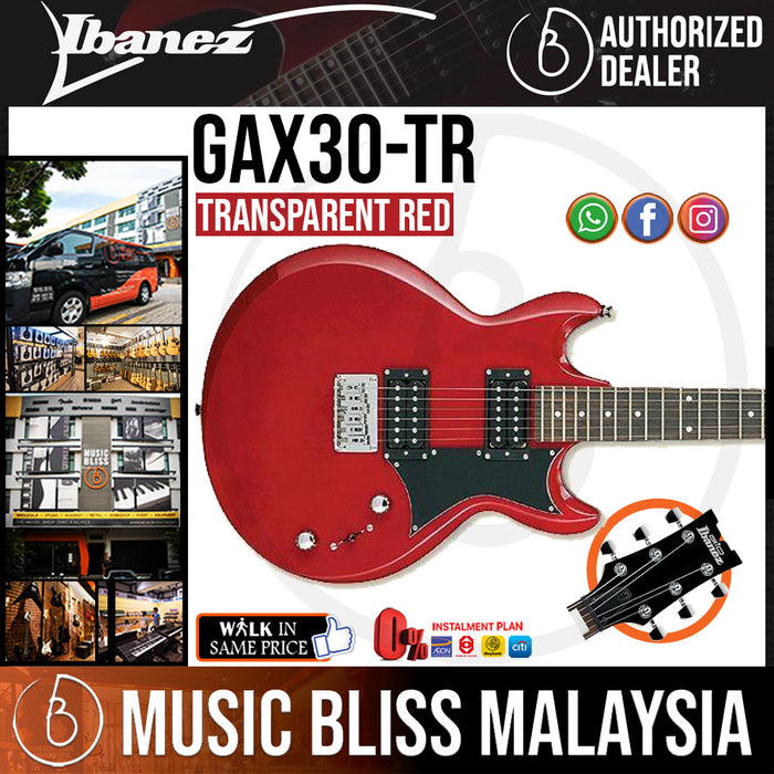 Ibanez GAX30 - Transparent Red (GAX30-TR) - Music Bliss Malaysia