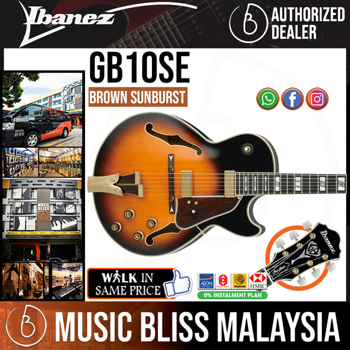 Ibanez George Benson Signature GB10SE - Brown Sunburst - Music Bliss Malaysia