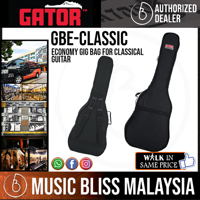 Gator GBE-CLASSIC Economy Gig Bag for Classical Guitar - Music Bliss Malaysia