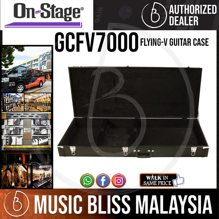 On-Stage GCFV7000 Flying-V Guitar Case (OSS GCFV7000) - Music Bliss Malaysia