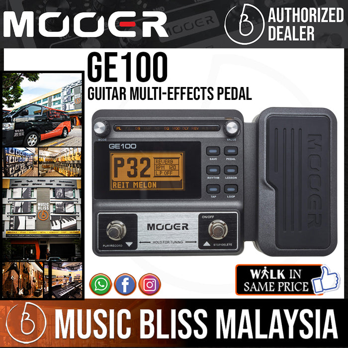 Mooer GE100 Guitar Multi Effects Pedal Music Bliss Malaysia