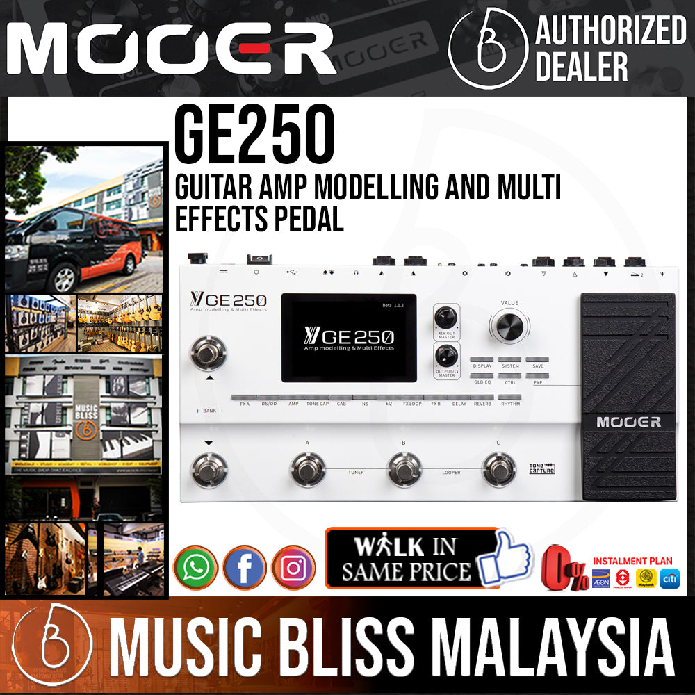 Mooer GE250 Guitar Amp Modelling and Multi Effects Pedal | Music