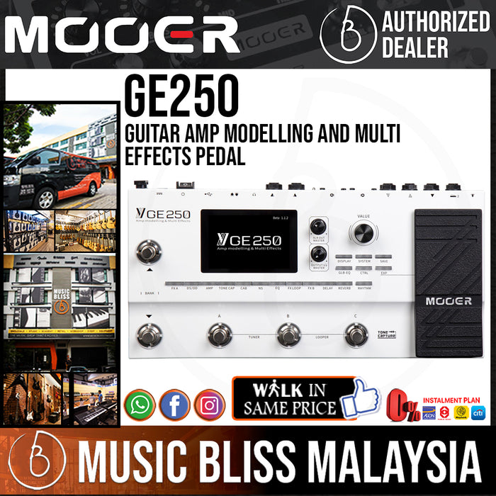 Mooer GE250 Guitar Amp Modelling and Multi Effects Pedal | Music Bliss ...