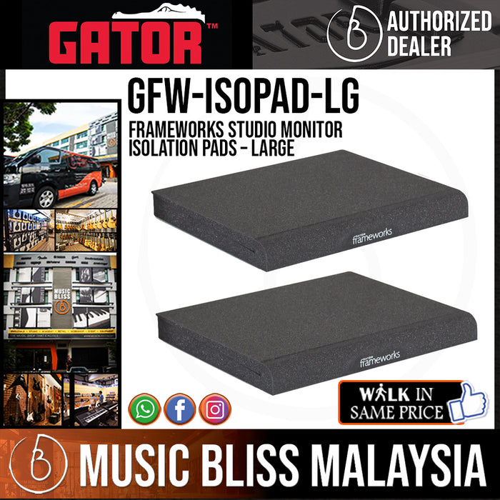 Gator Frameworks Studio Monitor Isolation Pads – Large - Music Bliss Malaysia