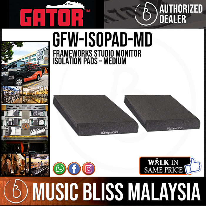 Gator Frameworks Studio Monitor Isolation Pads – Medium - Music Bliss Malaysia