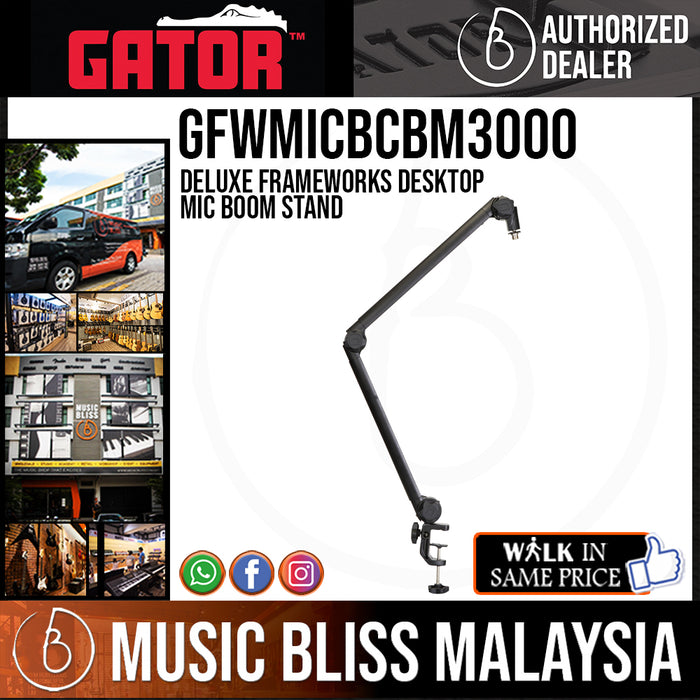 Gator Deluxe Frameworks Desktop Mic Boom Stand - Music Bliss Malaysia