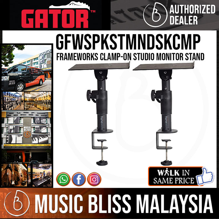 Gator Frameworks Clamp-On Studio Monitor Stand - Music Bliss Malaysia