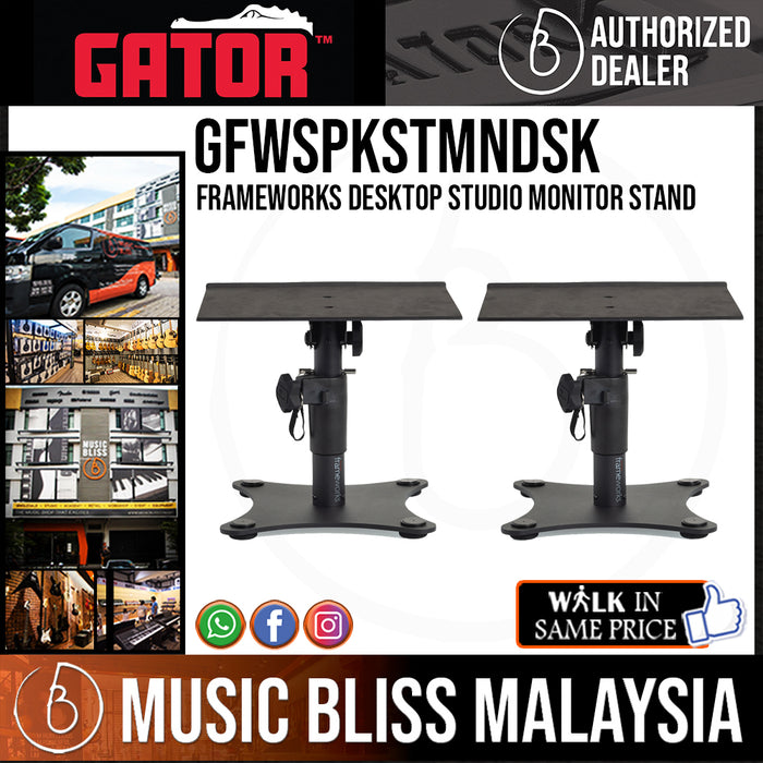 Gator Frameworks Desktop Studio Monitor Stand - Music Bliss Malaysia