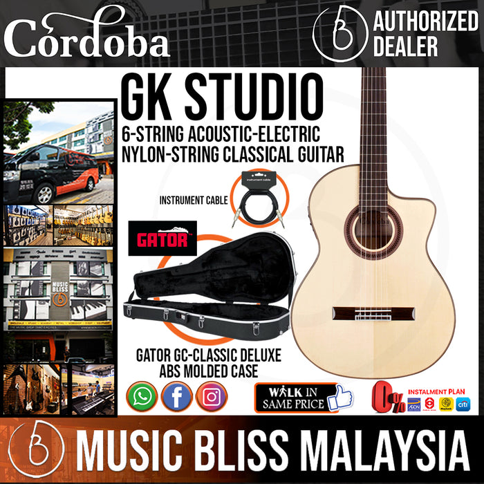 Cordoba GK Studio - Solid European Spruce Top, Cypress Back & Sides with Pickup - Music Bliss Malaysia