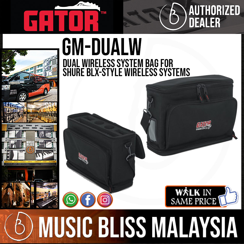 Carry Bag for Shure BLX and Similar Systems-GM-DUALW - Gator Cases