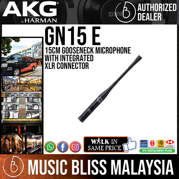 AKG GN15 E Gooseneck Microphone with integrated XLR connector, 15cm - Music Bliss Malaysia