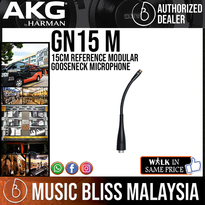 AKG GN15 M Reference Modular Gooseneck Microphone, 15cm - Music Bliss Malaysia