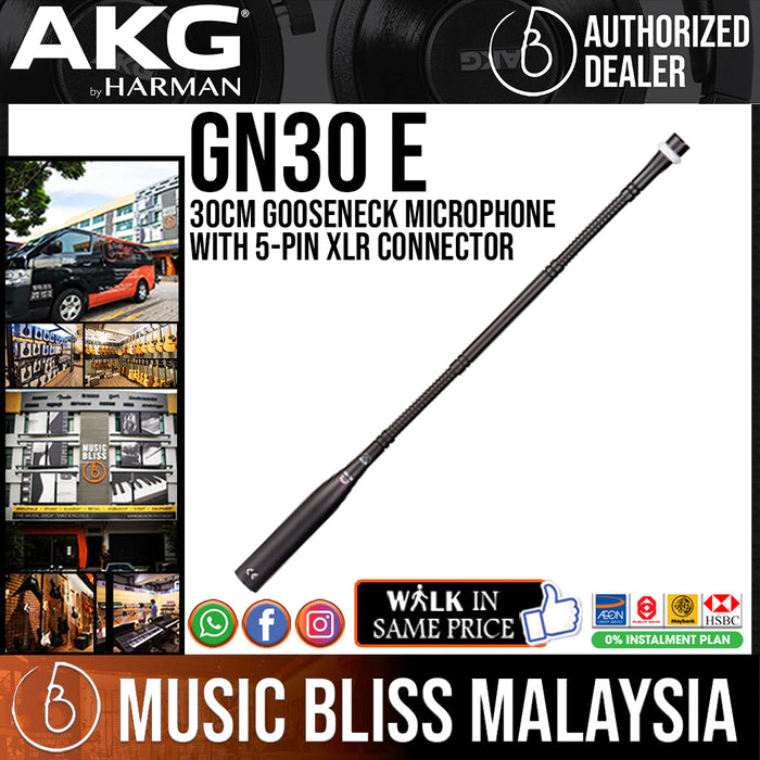 AKG GN30 E Gooseneck Microphone with 5-pin XLR connector, 30cm - Music Bliss Malaysia