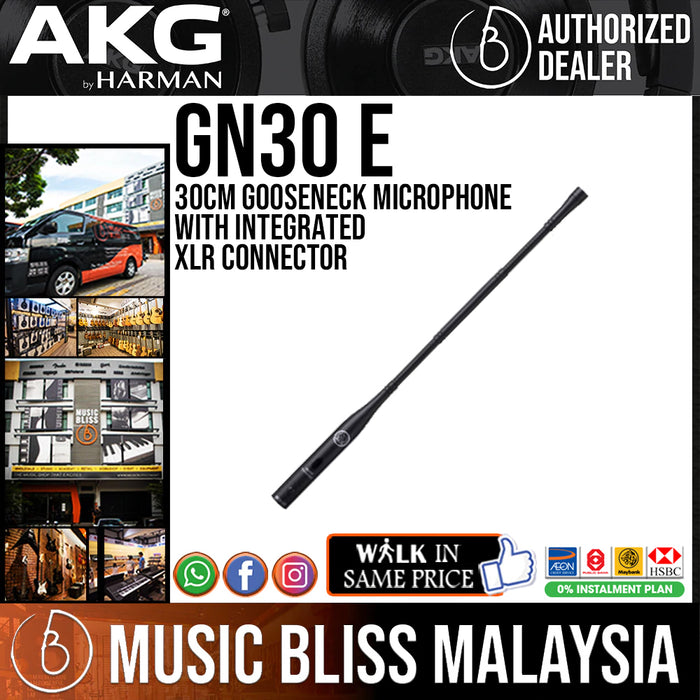 AKG GN30 E Gooseneck Microphone with integrated XLR connector, 30cm - Music Bliss Malaysia