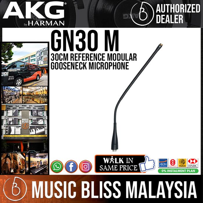 AKG GN30 M Reference Modular Gooseneck Microphone, 30cm - Music Bliss Malaysia