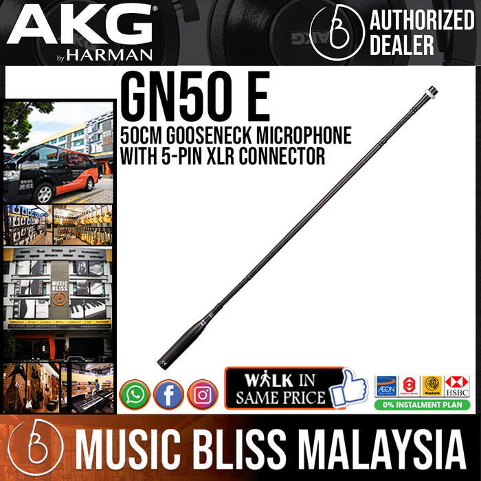 AKG GN50 E Gooseneck Microphone with 5-pin XLR connector, 50cm - Music Bliss Malaysia