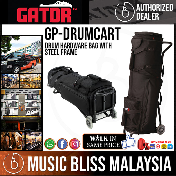 Gator GP-DRUMCART Drum Hardware Bag with Steel Frame - Music Bliss Malaysia