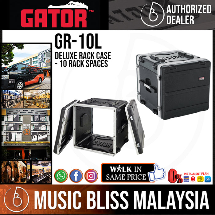 Gator GR-10L 10U Deluxe Rack Case - 10 Rack Spaces - Music Bliss Malaysia