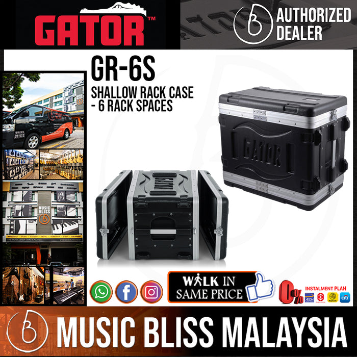 Gator GR-6S 6U Shallow Rack Case - 6 Rack Spaces - Music Bliss Malaysia