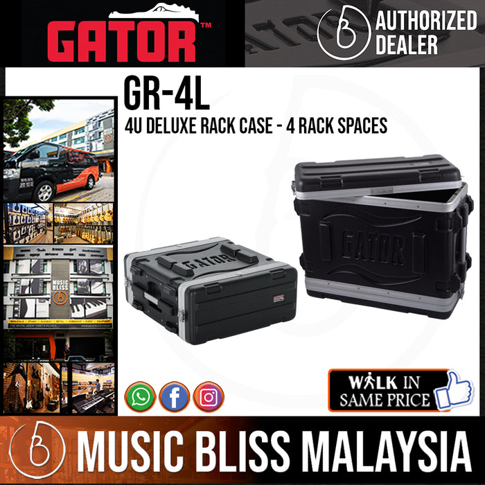 Gator GR-4L 4U Deluxe Rack Case - 4 Rack Spaces *Crazy Sales Promotion* - Music Bliss Malaysia