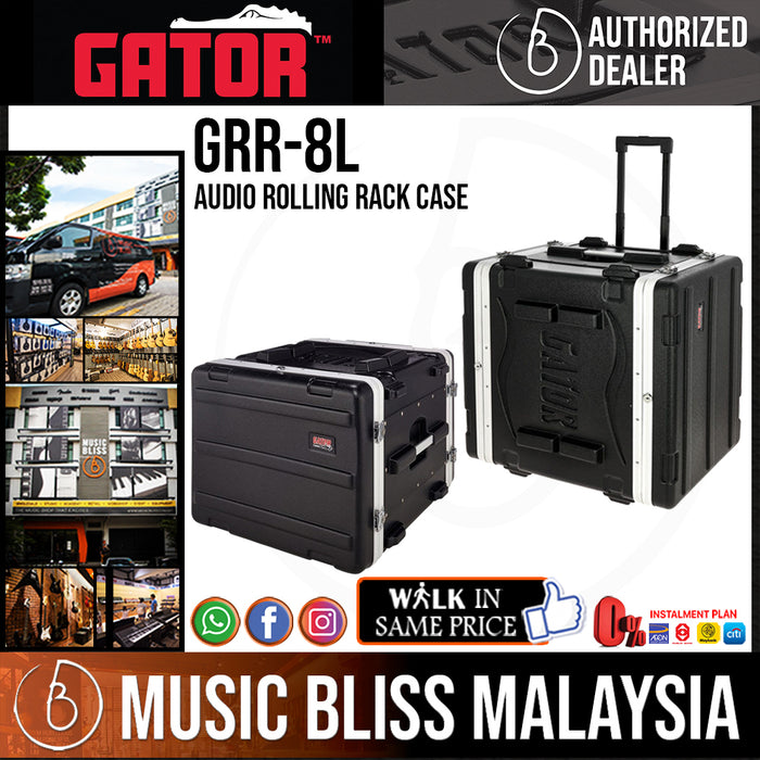 Gator GRR-8L 8U Audio Rolling Rack Case - Music Bliss Malaysia