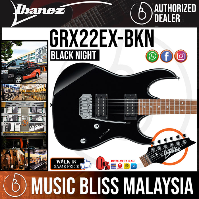 Ibanez GRX22EX - Black Night (GRX22EX-BKN) *Price Match Promotion* - Music Bliss Malaysia