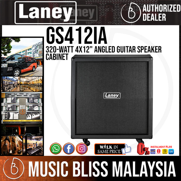 Laney GS412IA 320-watt 4x12" Angled Guitar Speaker Cabinet *Price Match Promotion* - Music Bliss Malaysia