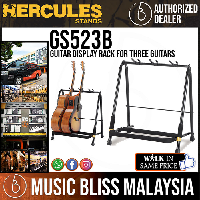 Hercules GS523B Guitar Display Rack for Three Guitars - Music Bliss Malaysia