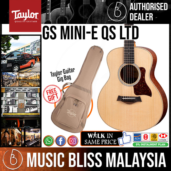 Taylor GS Mini-e QS LTD Quilted Sapele with Bag *Special Store Promo* - Music Bliss Malaysia