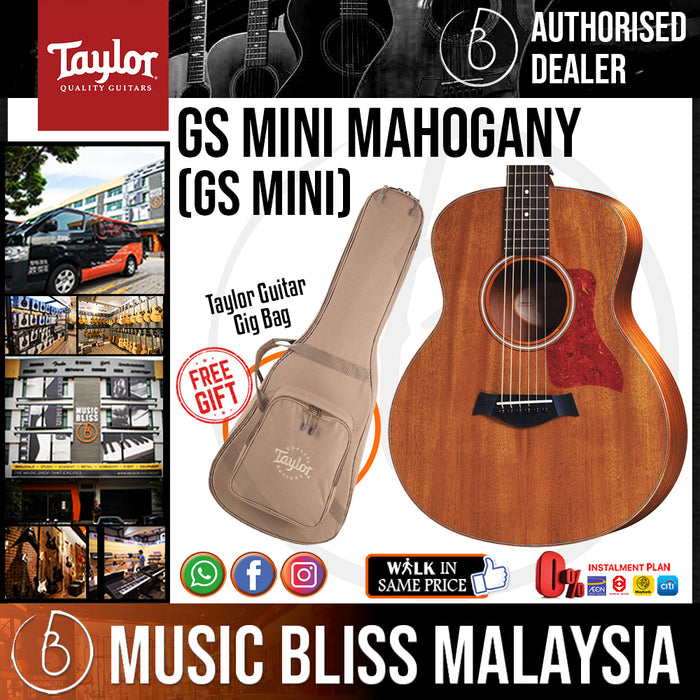 Taylor GS Mini Mahogany - Natural with Bag (GSMINI) *Crazy Sales Promotion* - Music Bliss Malaysia