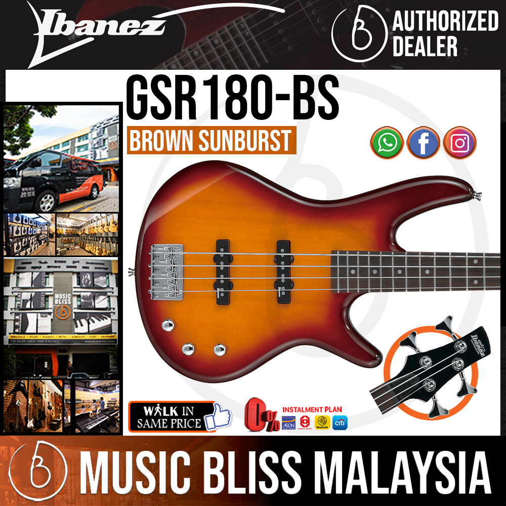 Ibanez Gio GSR180 Electric Bass Guitar Brown Sunburst (GSR180-BS