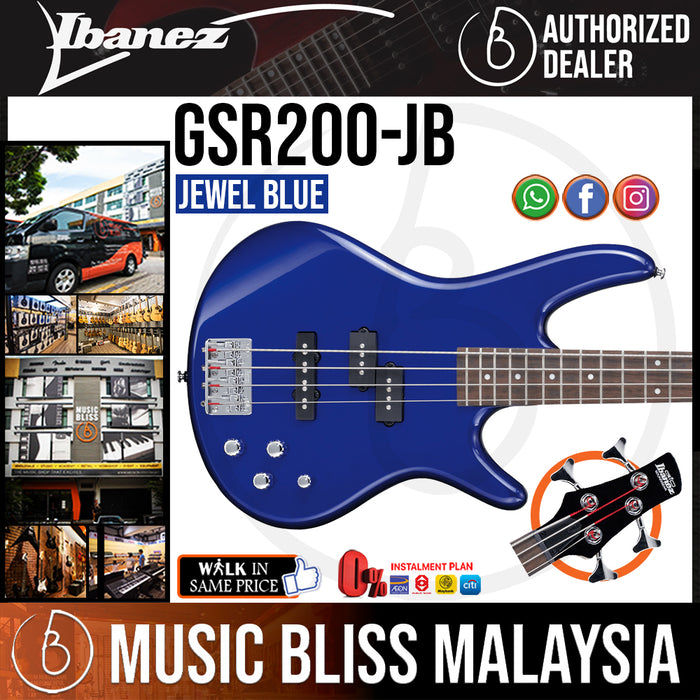 Ibanez Gio GSR200 - Jewel Blue (GSR200-JB) *Price Match Promotion* - Music Bliss Malaysia