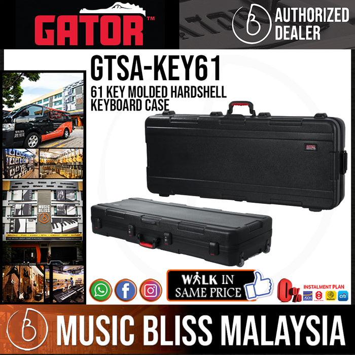 Gator GTSA-KEY61 61 Key Molded Hardshell Keyboard Case - Music Bliss Malaysia