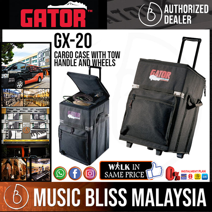 Gator GX-20 Cargo Case with Tow Handle and Wheels - Music Bliss Malaysia
