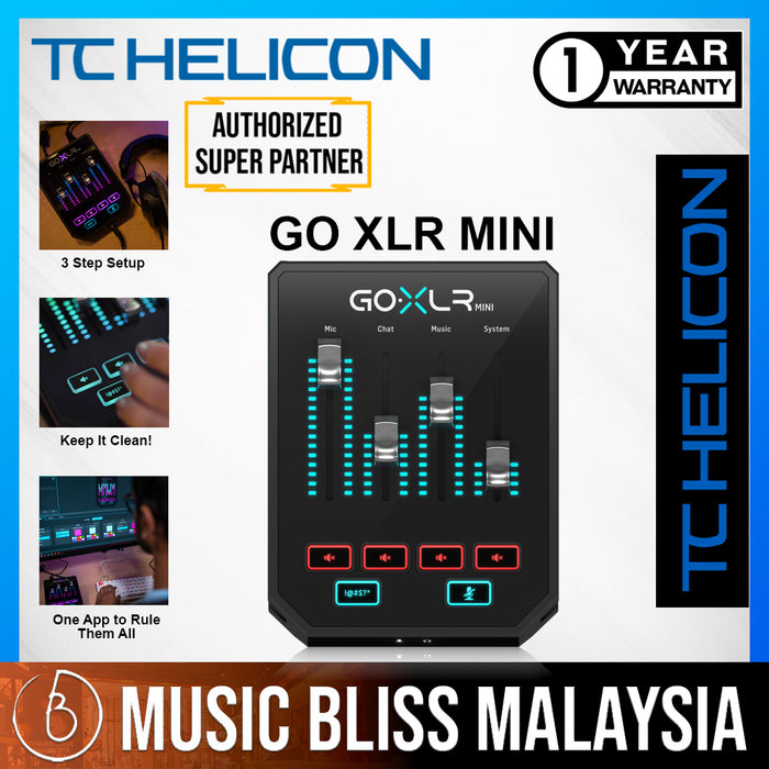TC-Helicon GO XLR Mini USB Streaming Mixer with USB/Audio Interface