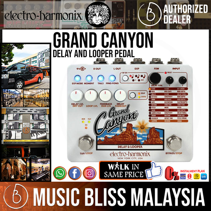 Electro Harmonix Grand Canyon Delay and Looper Pedal (Electro-Harmonix / EHX) *CMCO Promotion* - Music Bliss Malaysia