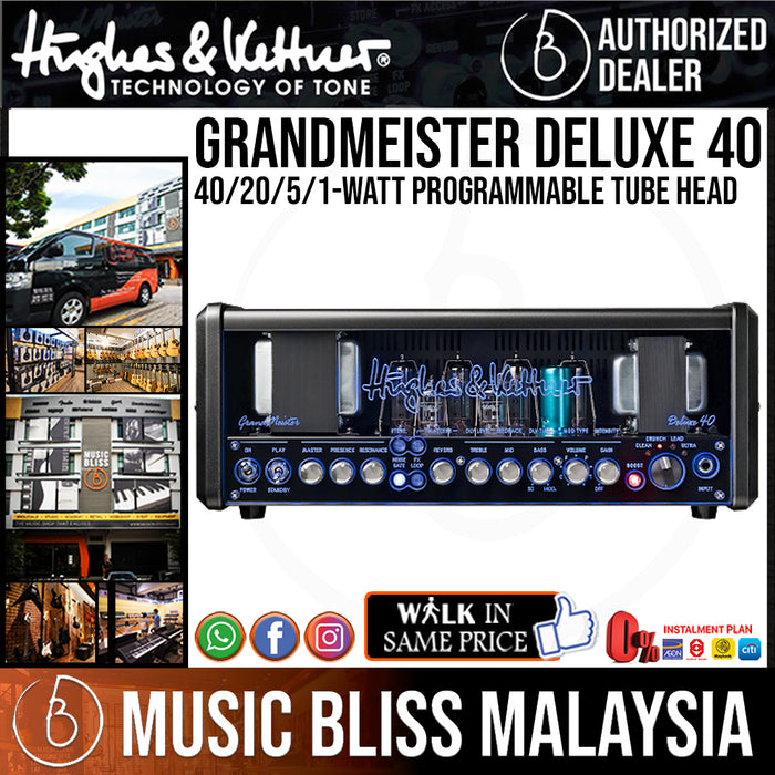 Hughes & Kettner GrandMeister Deluxe 40 - 40/20/5/1-watt Programmable Tube Head - Music Bliss Malaysia