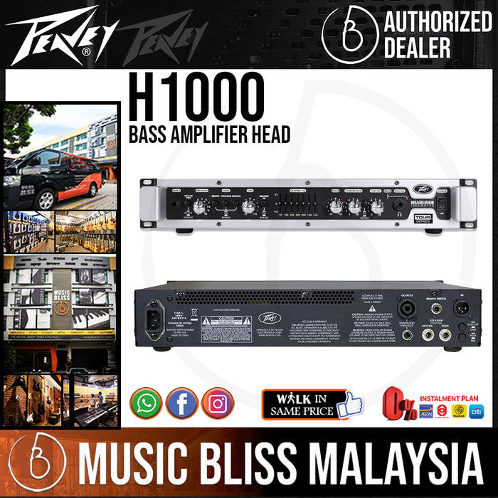 Peavey Headliner 1000 - 1000-Watt Lightweight Bass Head - Music Bliss Malaysia