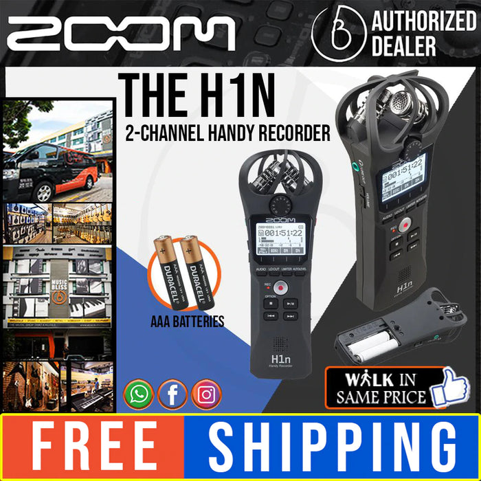Zoom H1n Handy Recorder with 0% Instalment - Music Bliss Malaysia