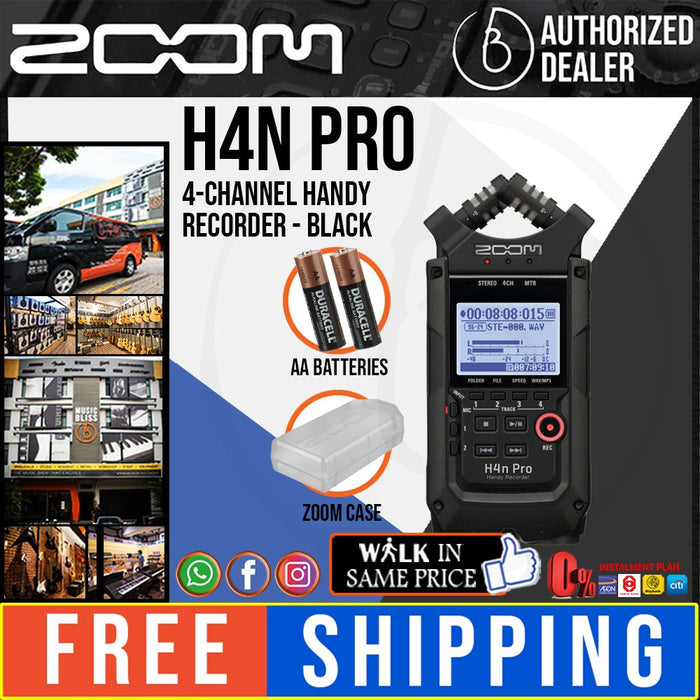 Zoom H4N Pro 4-Channel Handy Recorder with 0% Instalment - Music Bliss Malaysia