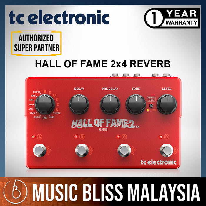 TC Electronic Hall Of Fame 2 x4 Reverb Pedal *Crazy Sales Promotion* - Music Bliss Malaysia