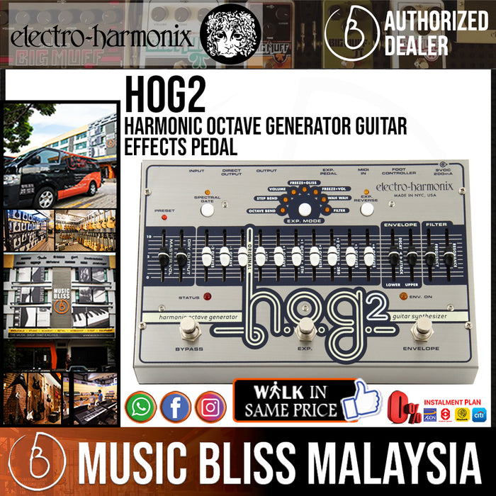 Electro Harmonix HOG2 Harmonic Octave Generator Guitar Effects Pedal (Electro-Harmonix / EHX) - Music Bliss Malaysia