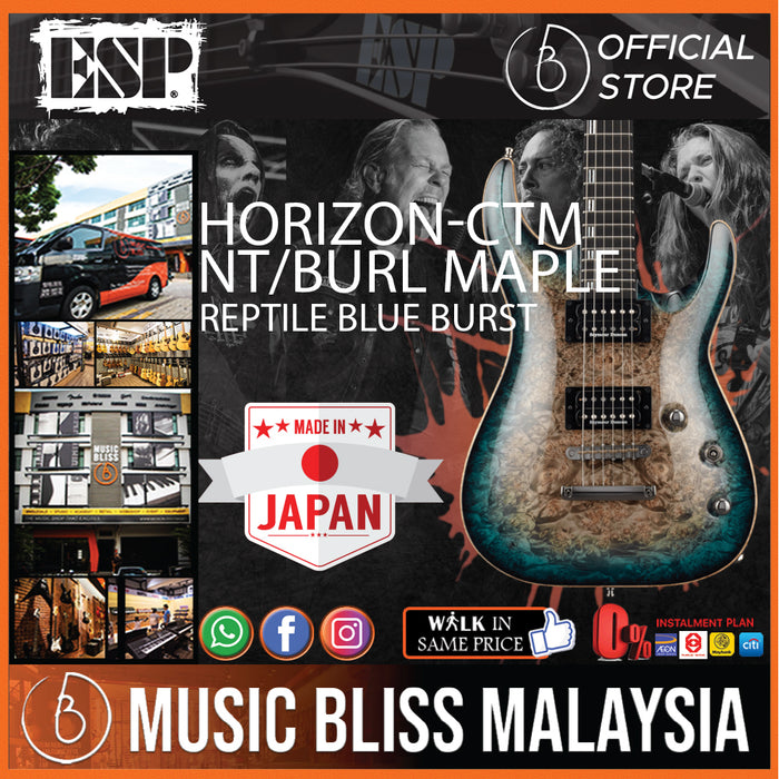 ESP Horizon-CTM NT/BM - Reptile Blue Burst (HORIZONCTMNTBM) - Music Bliss Malaysia